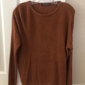 Brandy Melville Orange Knit Sweater